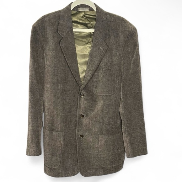 Zylos Platinum George Machado Blazer Mens 43R Wool Blend Sport Smooth Corduroy - Picture 1 of 12